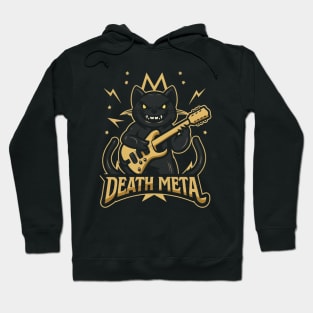 Death Metal Satanic Baphomet Cat playing guitar Hoodie